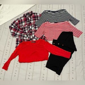Assorted women’s long sleeve shirts